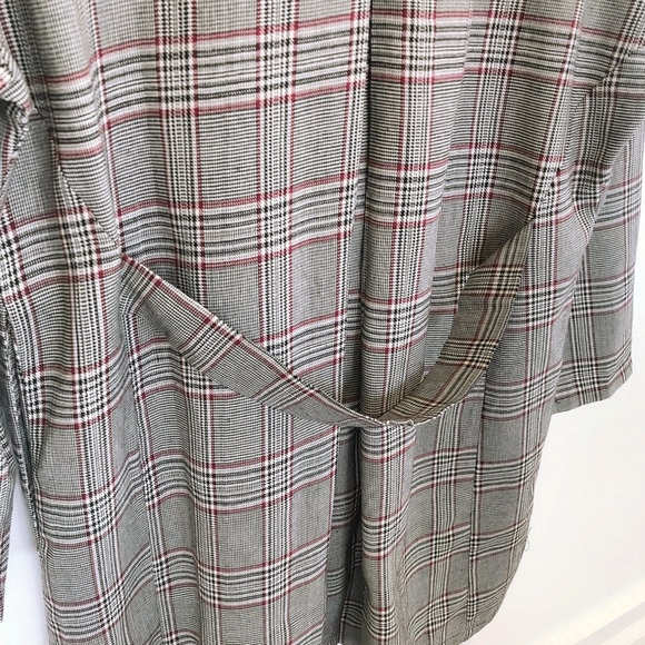 Plaid Pleated Swing Coat - Picture 6 of 9